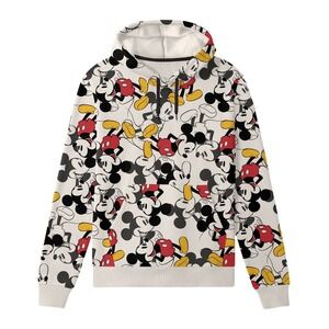 Disney Mens Mickey Mouse Hybrid Men's Mickey Mouse Graphic Hoodie XL